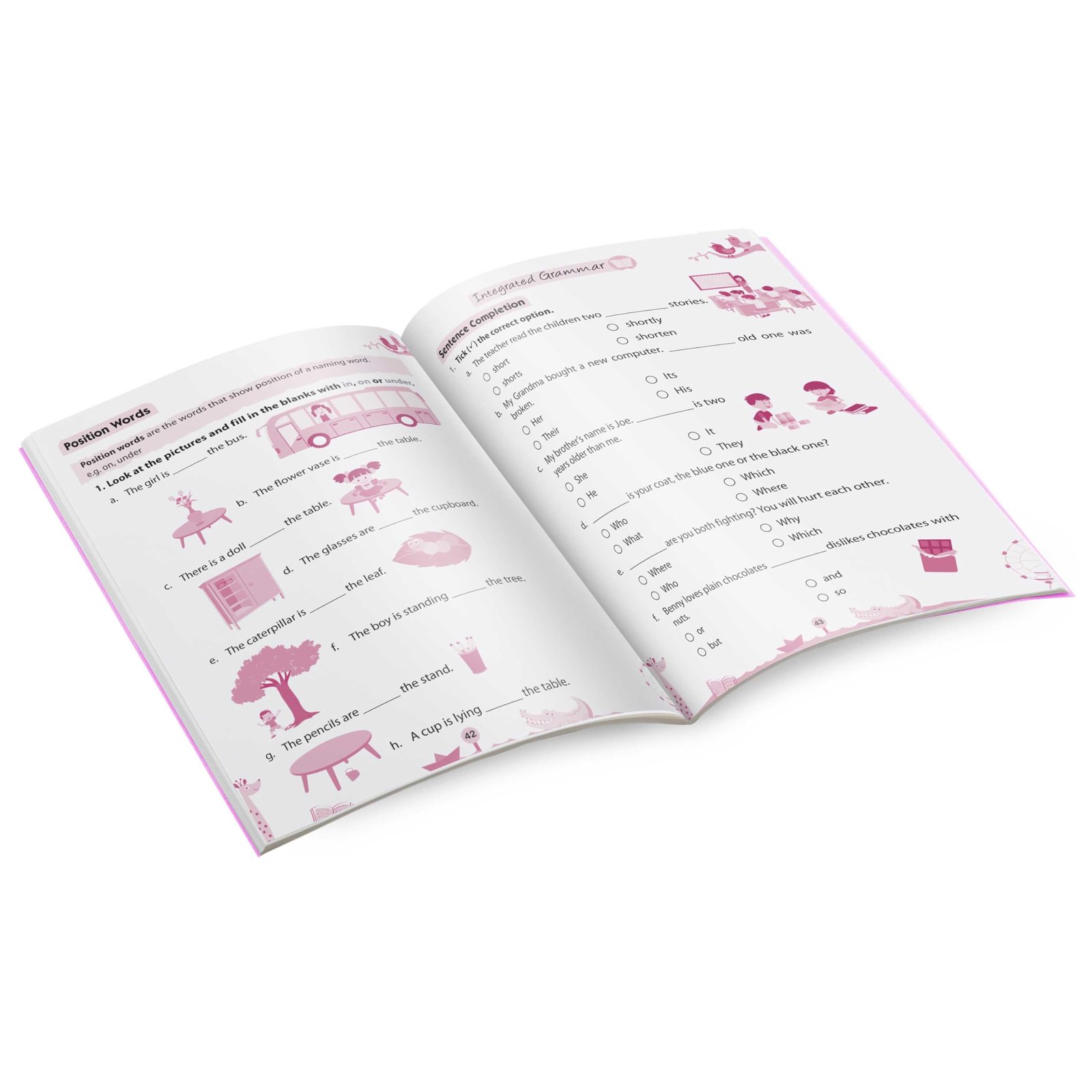 English Grammar Practice Workbook-1|Integrated Grammar|Sentence Structure|Vocabulary|Comprehension & Composition|Critical Thinking Activities| Grammar Practice Workbook For Kids - Image 5
