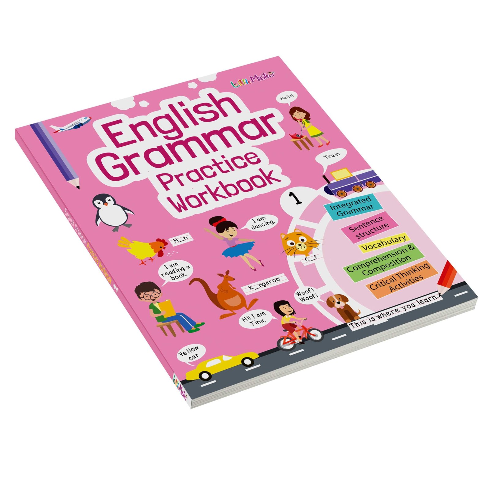 English Grammar Practice Workbook-1|Integrated Grammar|Sentence Structure|Vocabulary|Comprehension & Composition|Critical Thinking Activities| Grammar Practice Workbook For Kids - Image 2