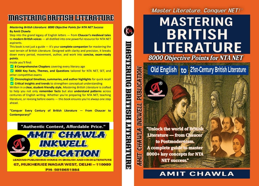 NTA UGC NET ENGLISH LITERATURE | Mastering British Literature (8000 Objective Points) by Amit Chawla | Complete Guide from Chaucer to Modern Age | UGC NET, SET, Assistant Professor Exam Preparation