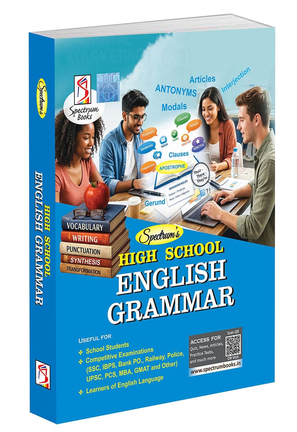 Spectrum's High School English Grammar (2026 Edition) | Complete English Grammar Book for School Students, SSC, Banking, UPSC, Railways, Competitive Exams & English Learners