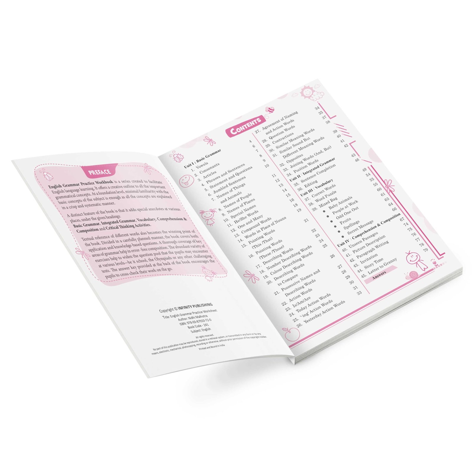 English Grammar Practice Workbook-1|Integrated Grammar|Sentence Structure|Vocabulary|Comprehension & Composition|Critical Thinking Activities| Grammar Practice Workbook For Kids - Image 4