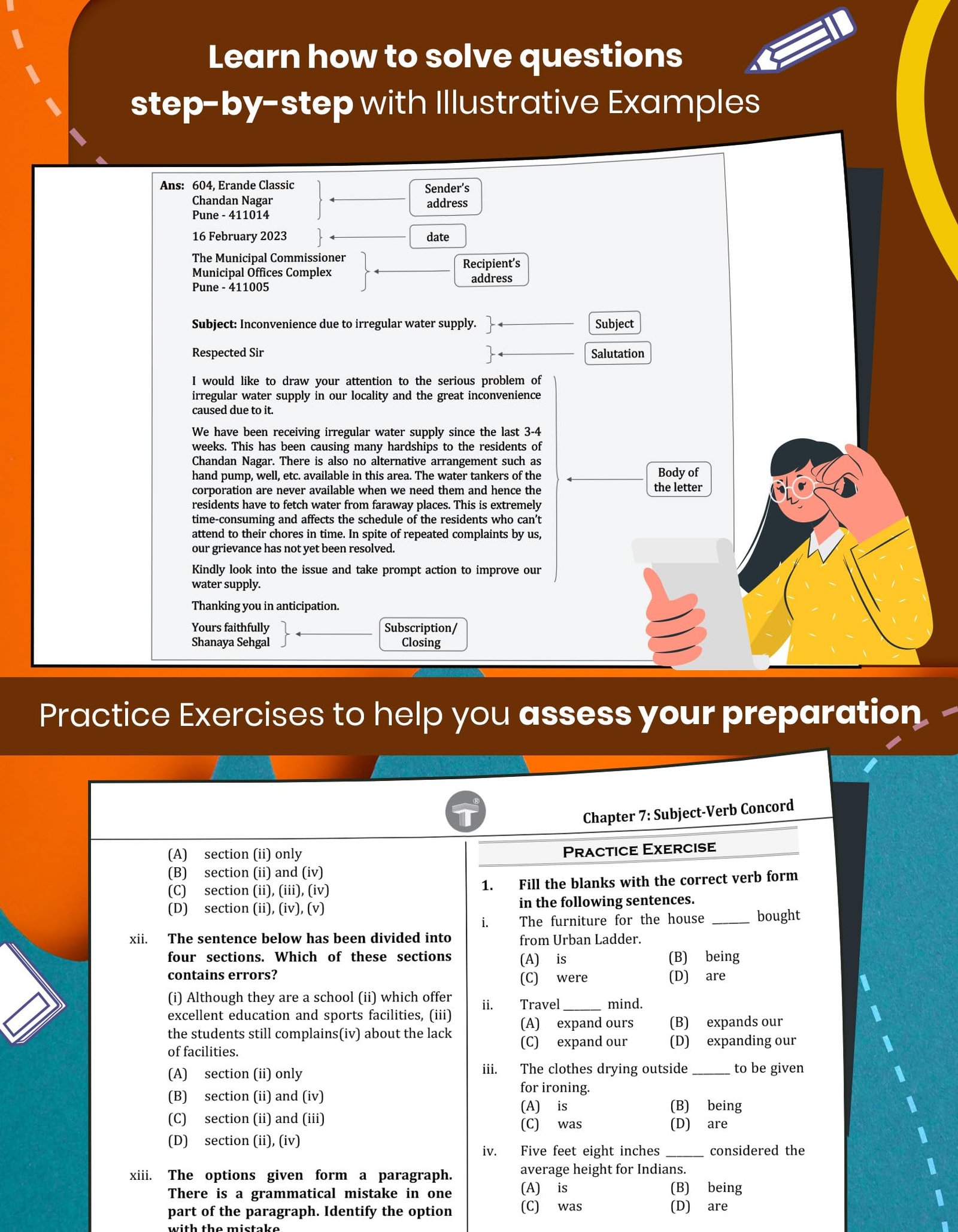 CBSE Class 10 English Grammar Notes Book | Solved and Practice Exercises based on NCERT Syllabus | Topicwise X CBSE Board Exam Questions with Solution - Image 6