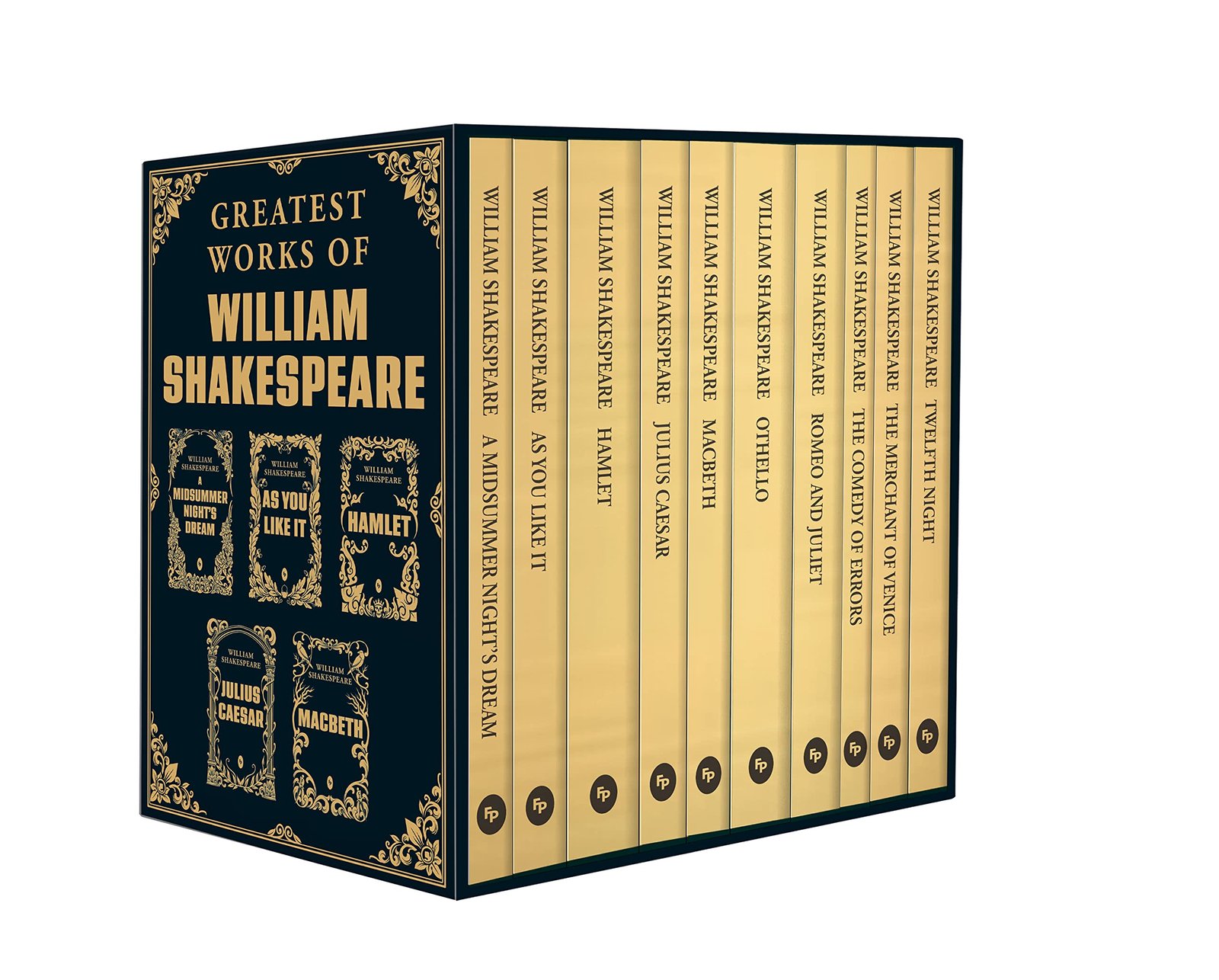 Greatest Works of William Shakespeare (Boxed Set of 10) - Hamlet,Othello,The Merchant of Venice,Macbeth,The Comedy of Errors,Romeo & Juliet,Julius Caeser,Twelfth Night,A Midsummer Night's Dream