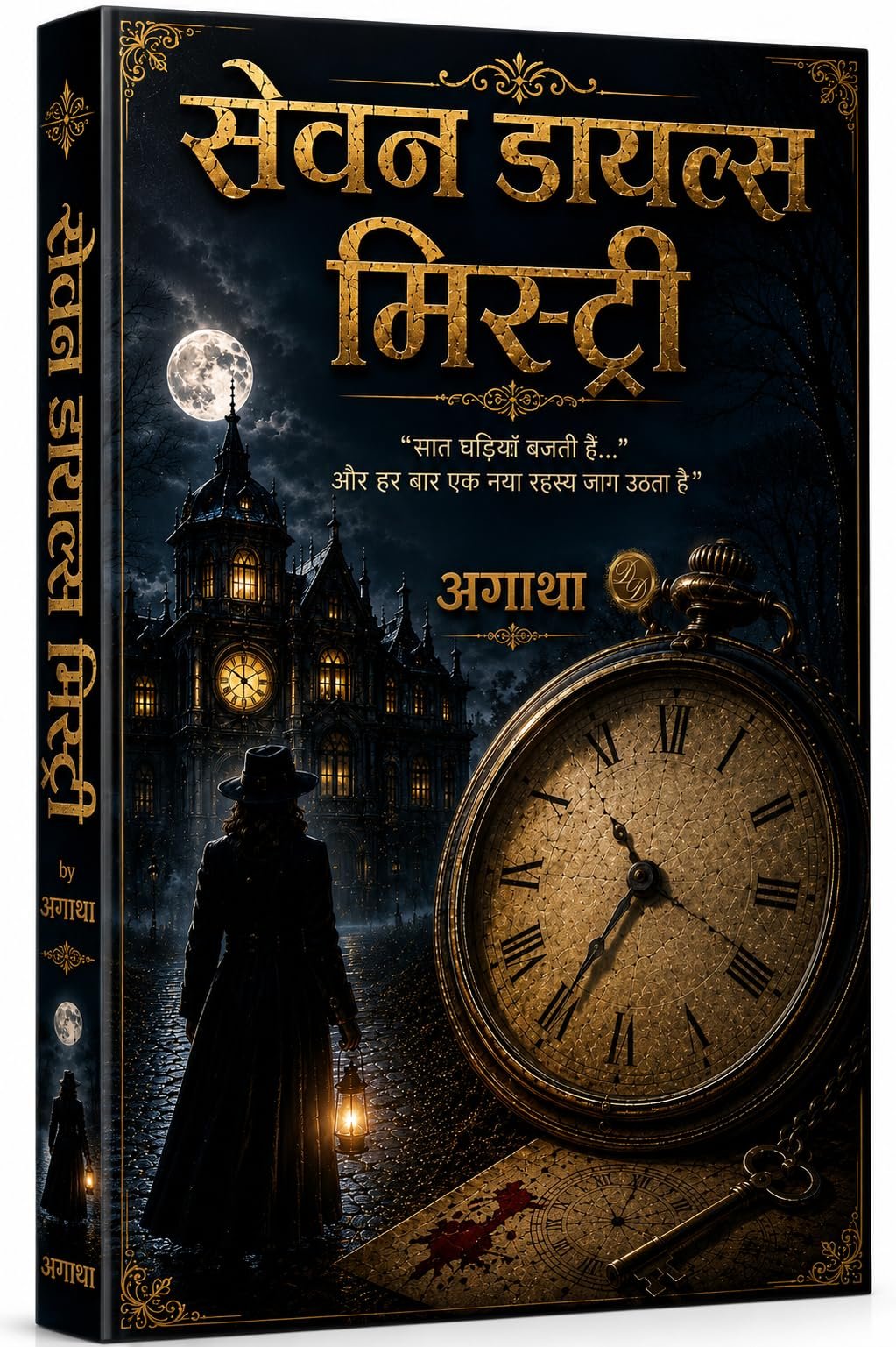 Seven Dials Mystery in Hindi सेवन डायल्स मिस्ट्री (सचित्र और परिशोधित) “सात घड़ियाँ बजती हैं... और हर बार एक नया रहस्य जाग उठता है” - Image 2
